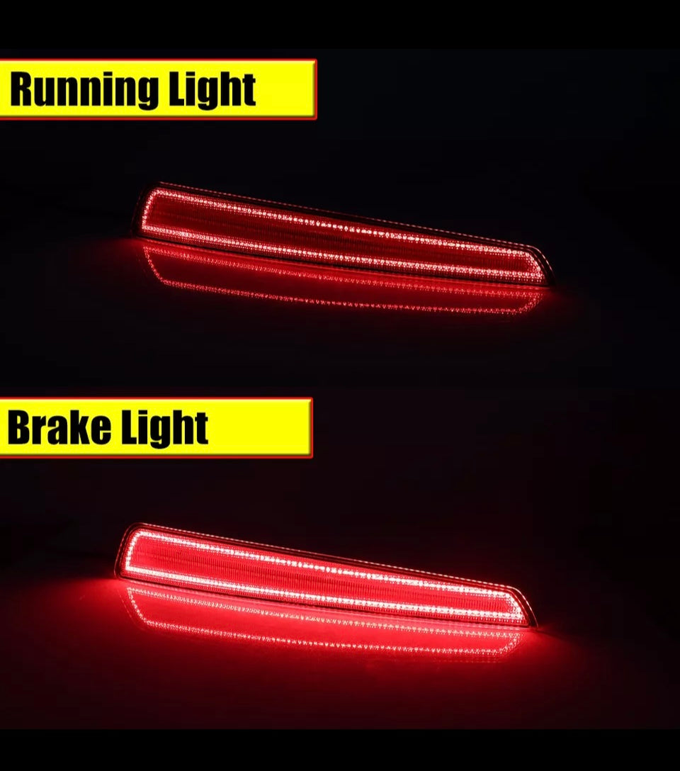 Smoked & Red LED Rear Bumper Reflector Tail Brake Signal Lights for ACURA TL 2009-2011