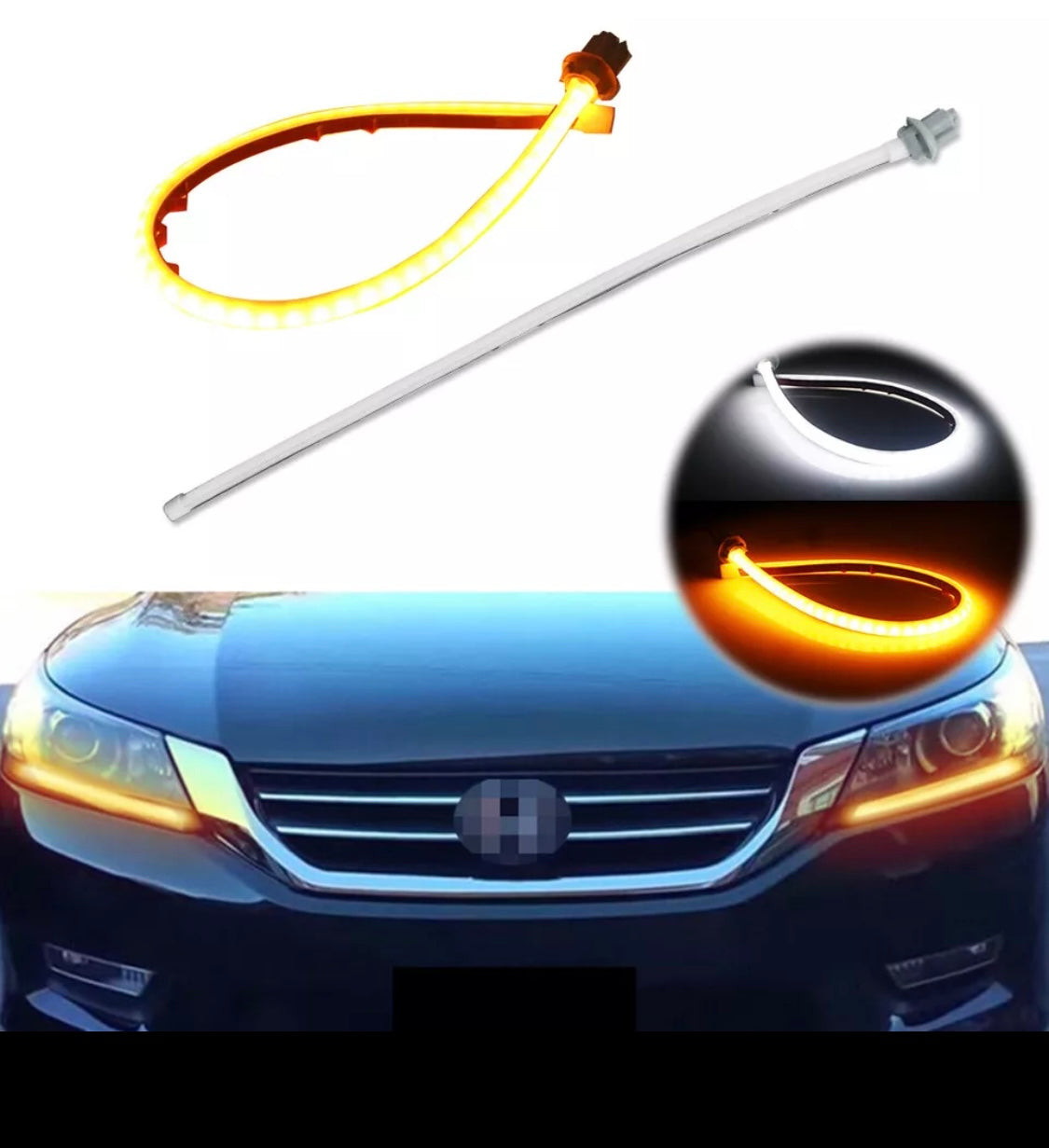 For 13-15 Honda Accord Sedan Switchback LED Bulb Turn Signal Light DRL Headlight