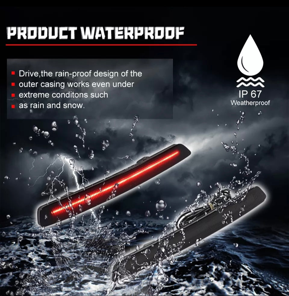 Red oh Smoked LED Rear Bumper Reflector Tail Brake Signal Lights for Acura TL 2012-14