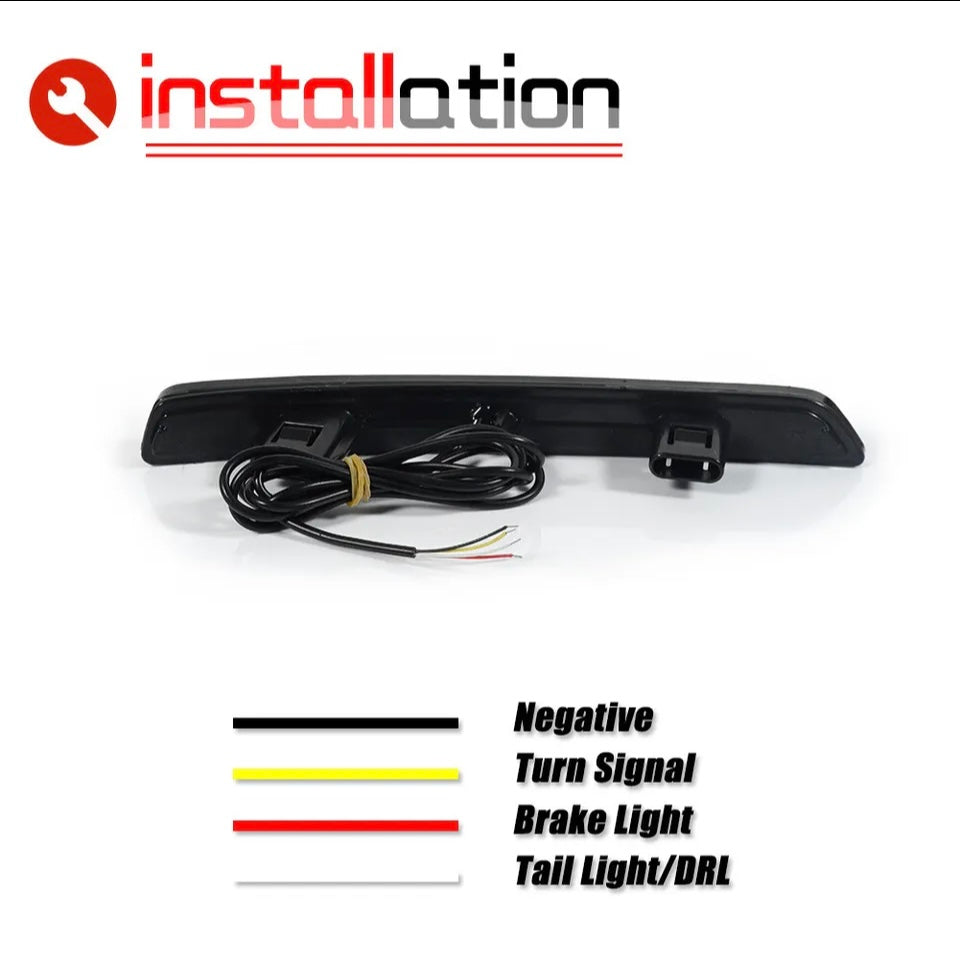 Red oh Smoked LED Rear Bumper Reflector Tail Brake Signal Lights for Acura TL 2012-14