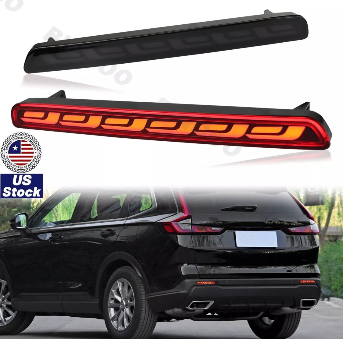 For Honda CR-V CRV 2023-25 Rear Bumper Reflector Brake Fog DRL Indicator Light .