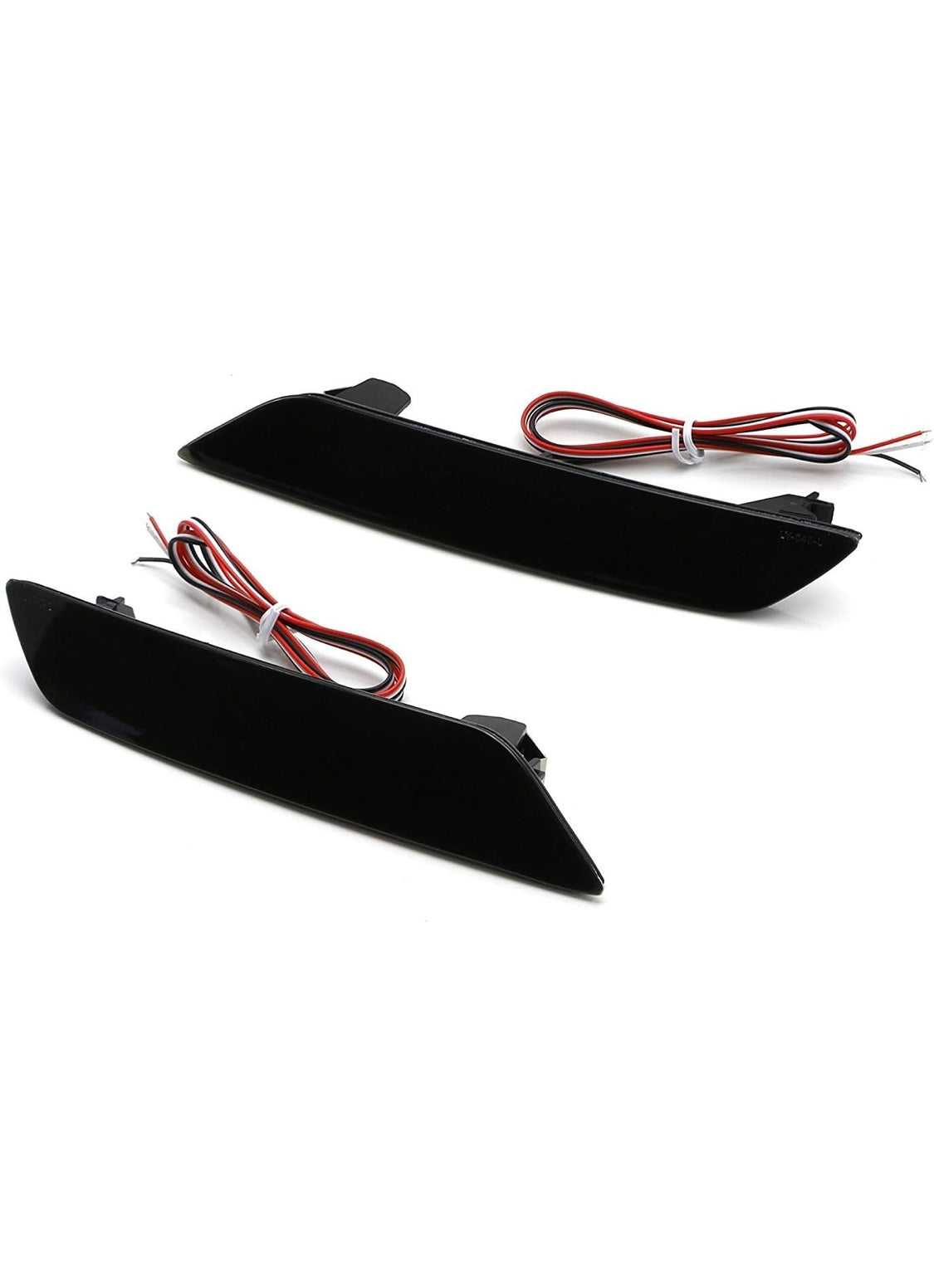 iJDMTOY Lentes rojas 60-SMD LED Reflector de parachoques compatibles con Honda Civic Sedan 2013-2015, funciona como faros antiniebla traseros, frenos y traseros