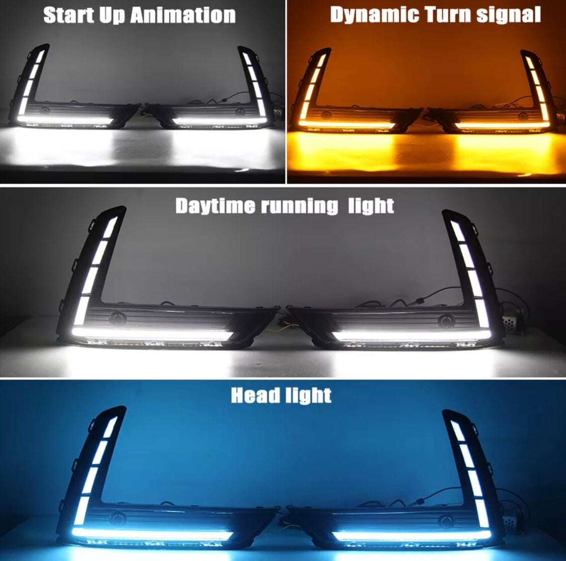 LED DRL Daytime Running Light Fog Lamp Turn Signal For Honda CR-V CRV 2023 2024