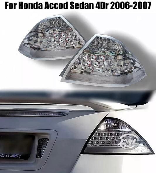 Clear Lens Brake Tail Lights Turn Signal Cover For Accod Sedan 06-07