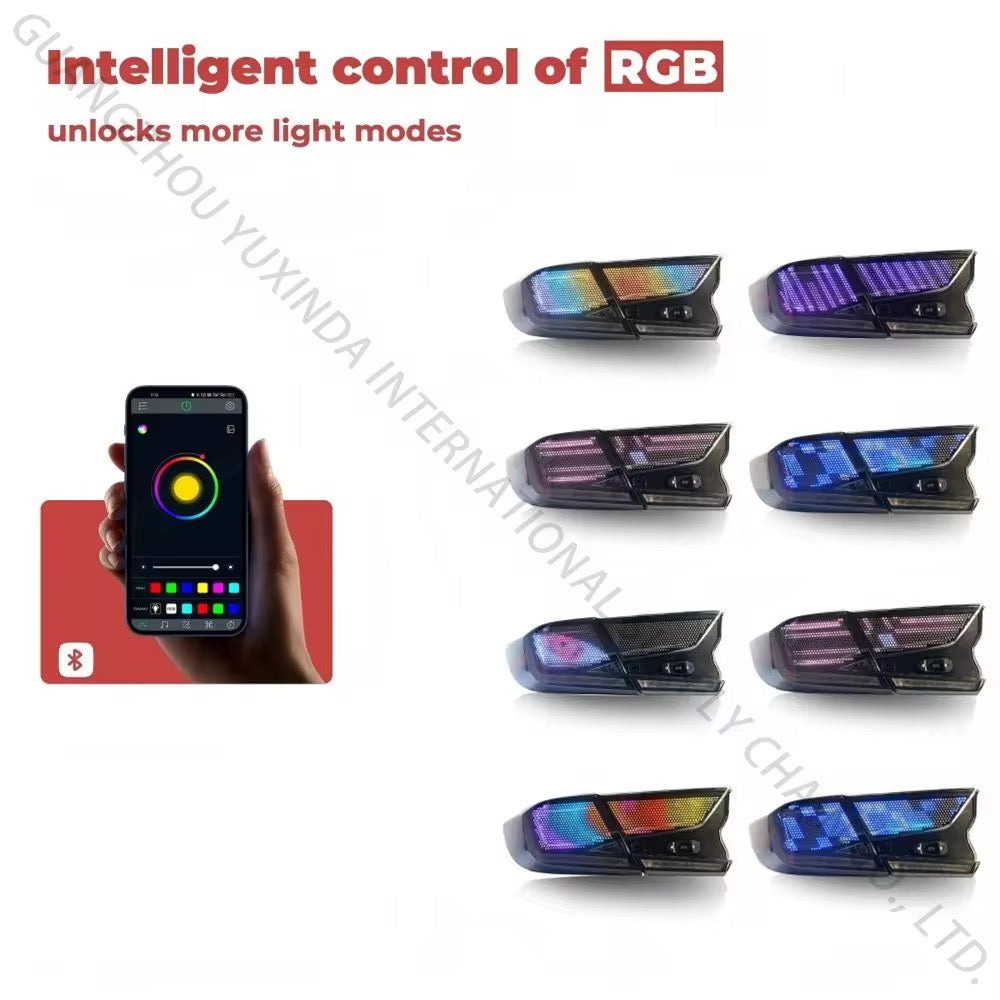 Replacement RGB Digital Taillights for 10th Generation Honda Accord 2018-2022: 30 Dynamic Animation Modes, Sequential Turn Signals, and Advanced Technology