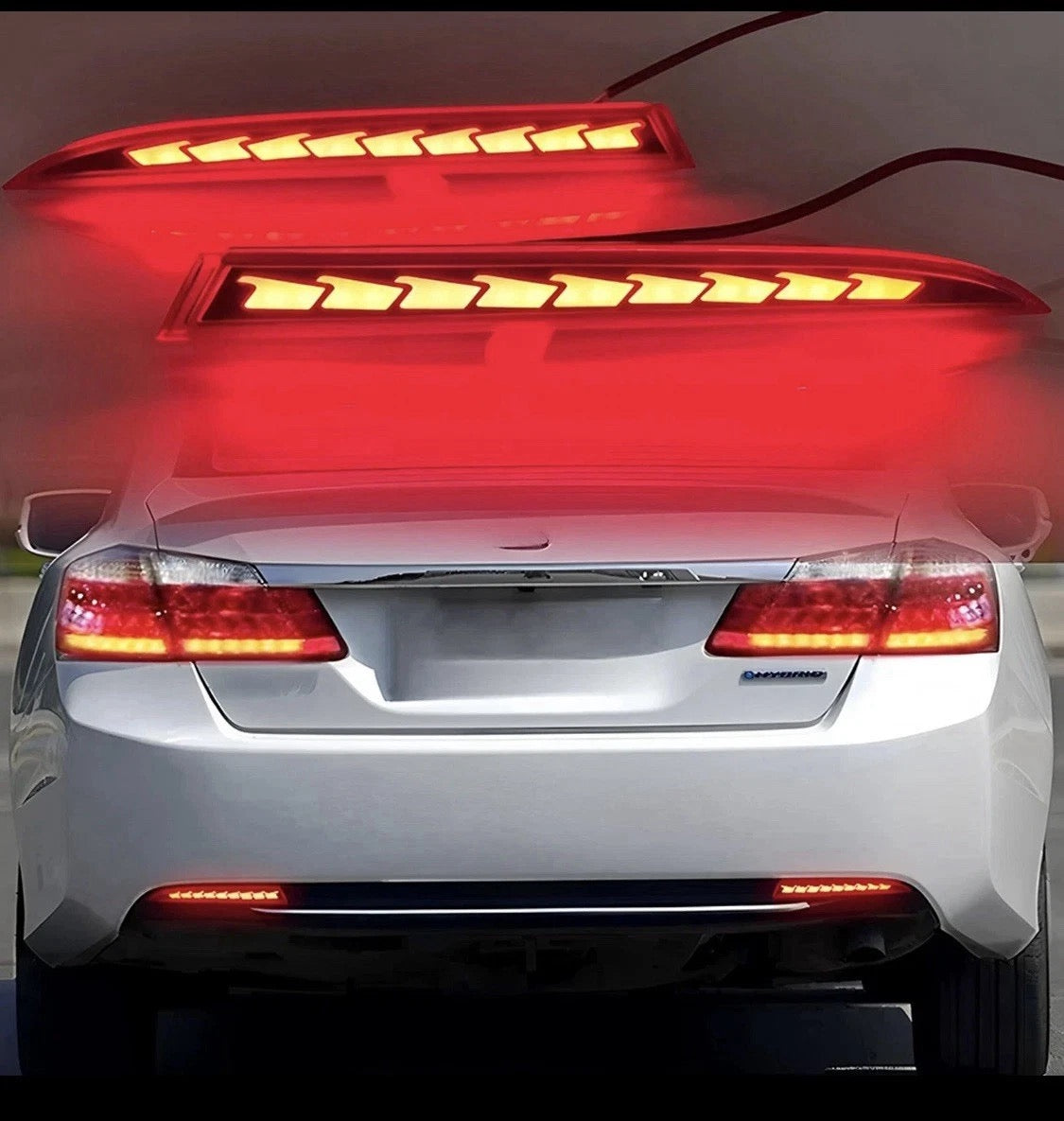 LED rear bumper reflectors for Honda Accord Sedan 13 14 15