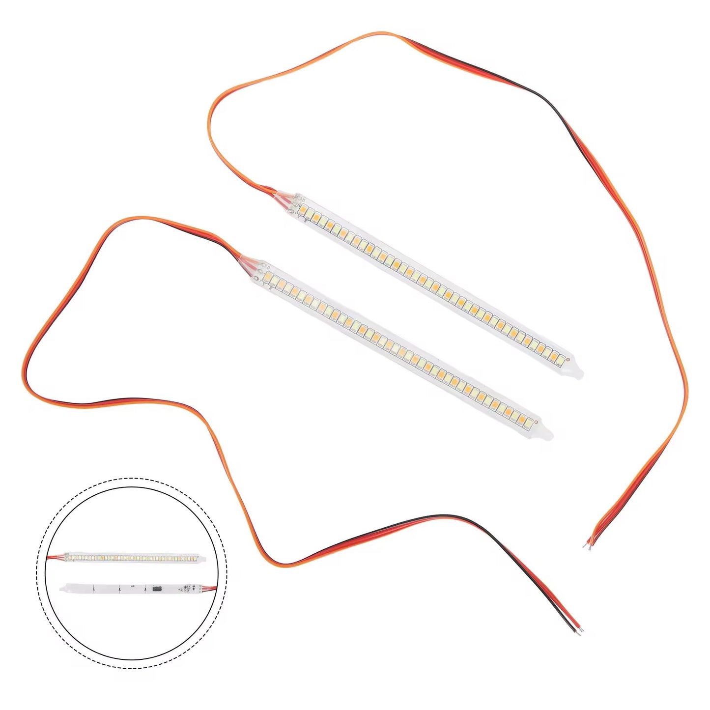 Car rearview mirror running light, turn signal flow light start scanning, daytime running light, modified LED light strip