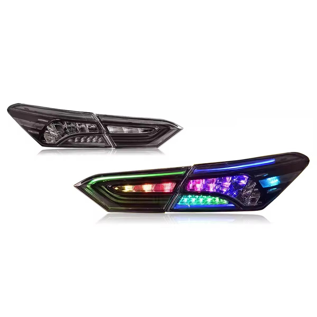Clear RGB LED Taillights for 8th Gen Toyota Camry (2018-2024)
